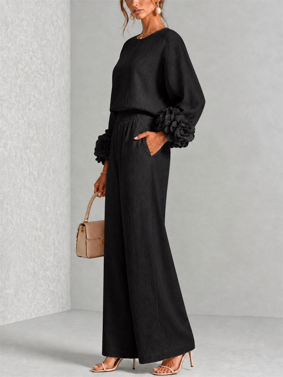 Carys | Completo Due Pezzi con Polsini Floreali - Cristina Milano