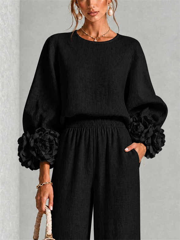Carys | Completo Due Pezzi con Polsini Floreali - Cristina Milano