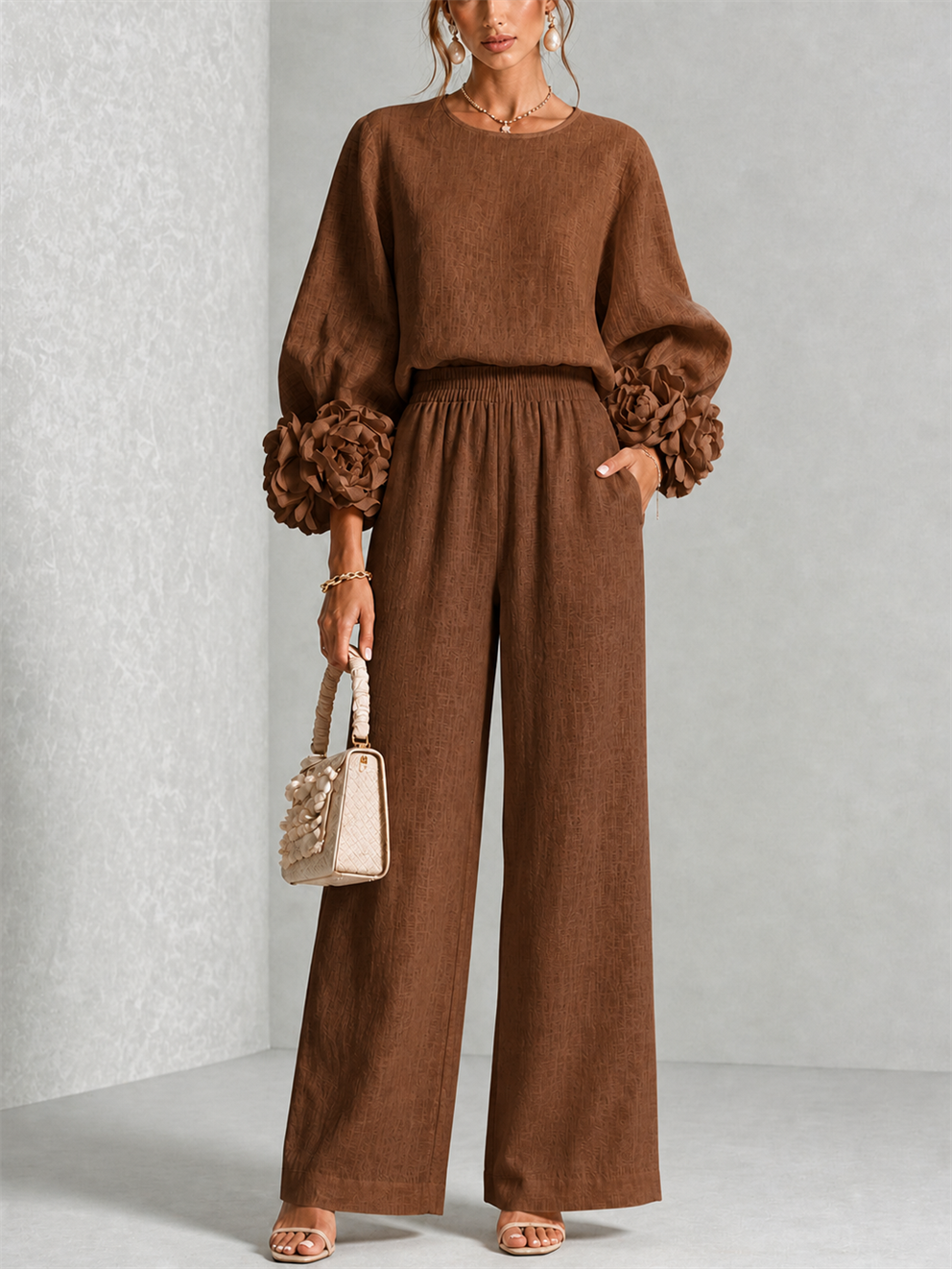 Carys | Completo Due Pezzi con Polsini Floreali - Cristina Milano