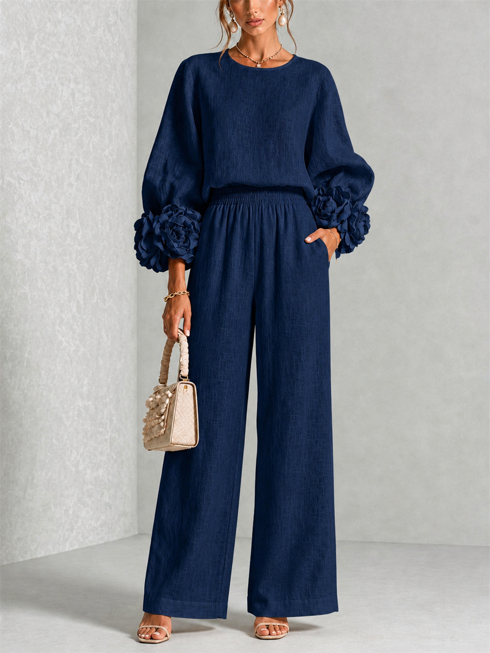 Carys | Completo Due Pezzi con Polsini Floreali - Cristina Milano