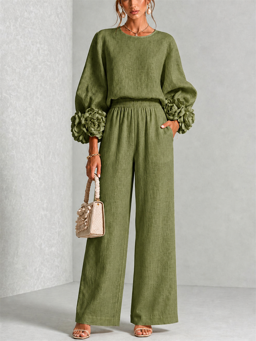 Carys | Completo Due Pezzi con Polsini Floreali - Cristina Milano